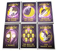 Isaac Asimov Robot Series 6 Books Collection Set (I, Robot, The Robots of Dawn, The Naked Sun, The Rest Of The Robots, The Caves of Steel, Robots and Empire)