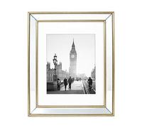 Isaac Jacobs Cadre photo biseauté doré avec angle incliné profond pour décoration murale, galerie de photos et art mural (28 x 35,4 cm, doré)