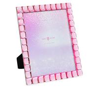 Isaac Jacobs Cadre photo décoratif étincelant avec bijou étincelant et décoration d'intérieur (20,3 x 25,4 cm, rose clair)