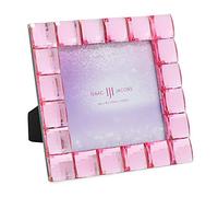 Isaac Jacobs Cadre photo décoratif rose clair étincelant pour affichage photo et décoration d'intérieur (10,2 x 10,2 cm, rose clair)