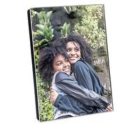 Isaac Jacobs Cadre photo magnétique en acrylique avec chevalet 5x7 noir