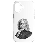 Isaac Newton Portrait de Visage Professeur de Sciences Coque pour iPhone 16