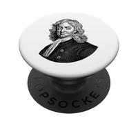 Isaac Newton Portrait de Visage Professeur de Sciences PopSockets PopGrip Adhésif