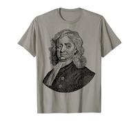 Isaac Newton Portrait de Visage Professeur de Sciences T-Shirt