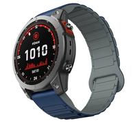 ISABAKE 22MM Bracelets Compatible avec Garmin Fenix 7/Fenix 8 47mm/Fenix 6/Fenix 5, Bracelet Magnétique Silicone Band pour Forerunner 965/955/945/935/Fenix 7Pro/Fenix 6 Pro/Fenix 5 Plus/Quatix 5/MARQ
