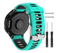 Isabake Bracelet de montre pour Garmin Forerunner 735XT Bracelet en silicone souple avec boucle en métal Taille réglable Compatible avec Garmin Forerunner 735xt/220/230/235/620/630 vert menthe