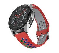 ISABAKE Bracelet de rechange en silicone souple pour montre Samsung Gear S3 Frontier/Gear S3 Classic/Galaxy Watch 46 mm, 22 mm à dégagement rapide, compatible avec Huawei Watch 2 Classic/Ticwatch Pro/S2/E2/Huawei Watch GT