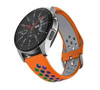 ISABAKE Bracelet de rechange en silicone souple pour montre Samsung Gear S3 Frontier/Gear S3 Classic/Galaxy Watch 46 mm, 22 mm à dégagement rapide, compatible avec Huawei Watch 2 Classic/Ticwatch Pro/S2/E2/Huawei Watch GT