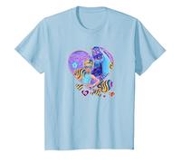 Isabel and River Fairy Moon Mascarade Ball Cœur T-Shirt, Enfant, Bleu Céleste, 10 Ans