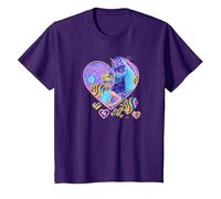 Isabel and River Fairy Moon Mascarade Ball Cœur T-Shirt, Enfant, Violet, 10 Ans