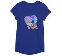 Isabel and River Fairy Moon Mascarade Ball Cœur T-Shirt, Fille, Bleu Royal, S