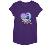 Isabel and River Fairy Moon Mascarade Ball Cœur T-Shirt, Fille, Violet, S