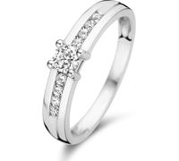 Isabel Bernard Bague argent / transparent, Taille 53