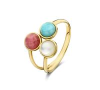 Isabel Bernard Bague bleu / or / rose / blanc perle, Taille 48