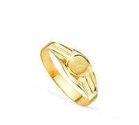 ISABEL MUÑOZ Poinçon or jaune 18 carats creux pour bébé ou petit doigt. Zone gravée 4 x 4 mm, Or jaune, Aucune pierre précieuse