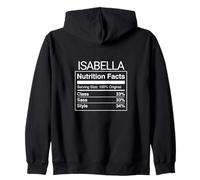 Isabella Nutrition Facts Class Sass Style Funny Name Parodie Sweat à Capuche