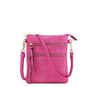 Isabelle Functional Multi Pocket Crossbody Bag (Fuchsia)