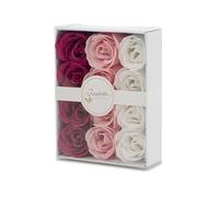 Isabelle Laurier - Coffret cadeau luxe 12 roses de bain - Bombe de bain, Confettis pétales de Rose parfumés - Cadeau Femme