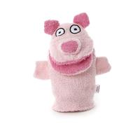 Isabelle Laurier - Gant de Toilette Amusant pour Enfant 100% Coton - Gant de Bain éponge pour bébé - Modèle Cochon