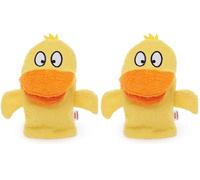 Isabelle Laurier - Gant de Toilette Amusant pour Enfant 100% Coton - Gant de Bain éponge pour bébé - Modèle Canard, Jaune (Lot de 2)