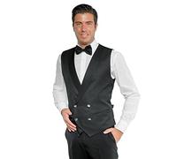 Isacco Gilet unisexe double face noir, S, 100% polyester