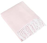 Isadora Paris Jeté de Canapé en Pure Coton Super Doux et léger pour canapé, lit, Couverture Plaid Ultra Luxueux Chaud et Confortable pour Toutes Les Saisons, Plaid Motif Unie Rose Cotton Candy