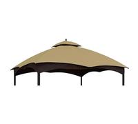 ISAGAPOY Housse de rechange pour tonnelle Lowe's Allen Roth en tissu imperméable résistant aux UV avec coutures renforcées Beige 3 x 3,7 m