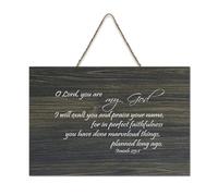 Isaiah 25:1 O Lord, You Are My God, I Will Exalt You And Praise Your Name Panneau en bois 15,2 x 25,4 cm Décoration murale à suspendre pour porte d'entrée, salon, cuisine