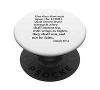 Isaiah 40:31 Mount Up with Wings As Eagles Verse Bible Pray PopSockets PopGrip Adhésif