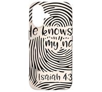 Isaiah 43 1 He Knows My Name Empreinte Digitale Art Coque pour iPhone 17
