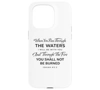 Isaiah 43:2 The Waters I Will Be with You Verse de Foi de la Bible Coque pour iPhone 15 Pro