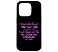 Isaiah 43:2 The Waters I Will Be with You Verse de Foi de la Bible Coque pour iPhone 15 Pro