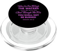 Isaiah 43:2 The Waters I Will Be with You Verse de Foi de la Bible PopSockets PopGrip pour MagSafe