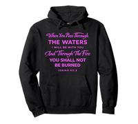 Isaiah 43:2 The Waters I Will Be with You Verse de Foi de la Bible Sweat à Capuche