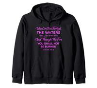 Isaiah 43:2 The Waters I Will Be with You Verse de Foi de la Bible Sweat à Capuche