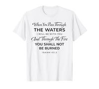 Isaiah 43:2 The Waters I Will Be with You Verse de Foi de la Bible T-Shirt