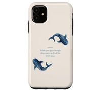 Isaiah 43 2 Verset biblique chrétien Baleine Requin océan Foi Coque pour iPhone 11