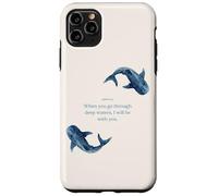 Isaiah 43 2 Verset biblique chrétien Baleine Requin océan Foi Coque pour iPhone 11 Pro Max