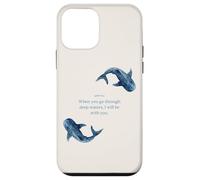 Isaiah 43 2 Verset biblique chrétien Baleine Requin océan Foi Coque pour iPhone 12 Mini