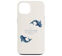 Isaiah 43 2 Verset biblique chrétien Baleine Requin océan Foi Coque pour iPhone 13