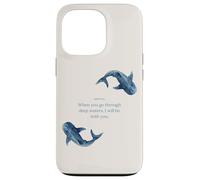 Isaiah 43 2 Verset biblique chrétien Baleine Requin océan Foi Coque pour iPhone 13 Pro