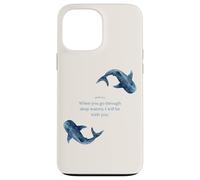 Isaiah 43 2 Verset biblique chrétien Baleine Requin océan Foi Coque pour iPhone 13 Pro Max