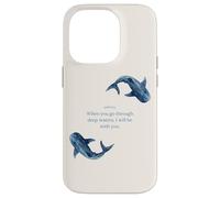 Isaiah 43 2 Verset biblique chrétien Baleine Requin océan Foi Coque pour iPhone 14 Pro
