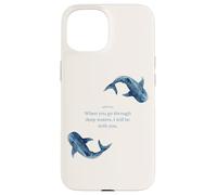 Isaiah 43 2 Verset biblique chrétien Baleine Requin océan Foi Coque pour iPhone 15