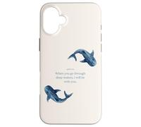 Isaiah 43 2 Verset biblique chrétien Baleine Requin océan Foi Coque pour iPhone 16 Plus