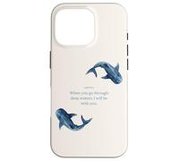 Isaiah 43 2 Verset biblique chrétien Baleine Requin océan Foi Coque pour iPhone 16 Pro