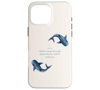 Isaiah 43 2 Verset biblique chrétien Baleine Requin océan Foi Coque pour iPhone 16 Pro Max