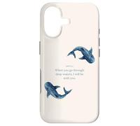 Isaiah 43 2 Verset biblique chrétien Baleine Requin océan Foi Coque pour iPhone 17