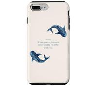 Isaiah 43 2 Verset biblique chrétien Baleine Requin océan Foi Coque pour iPhone 7 Plus/8 Plus