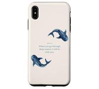 Isaiah 43 2 Verset biblique chrétien Baleine Requin océan Foi Coque pour iPhone XS Max